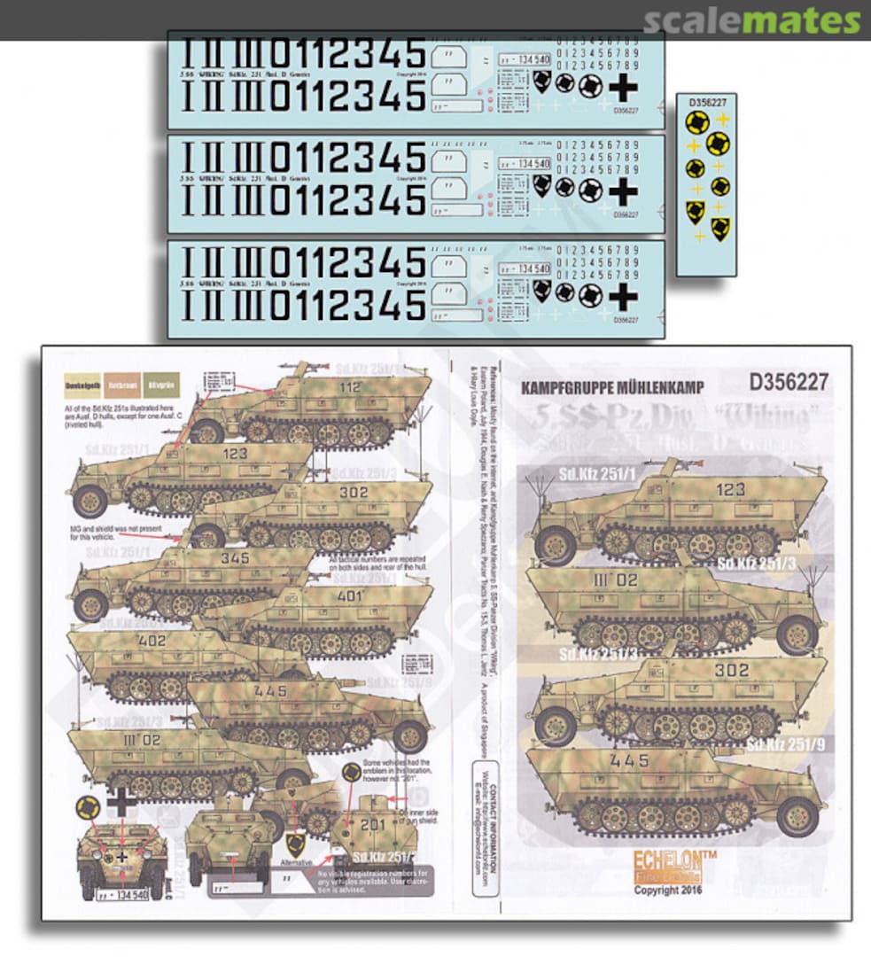 Boxart 5. SS-Pz. Div. Wiking Sd Kfz 251 Generics D356227 Echelon Fine Details