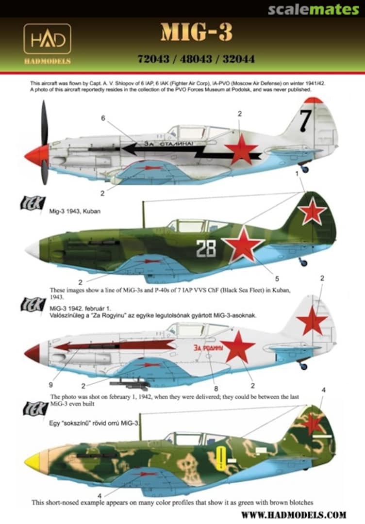 Boxart Mig-3 48043 HADmodels 