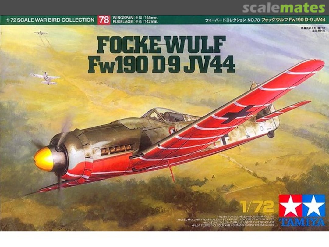 Boxart Focke-Wulf Fw190 D-9 JV44 60778 Tamiya