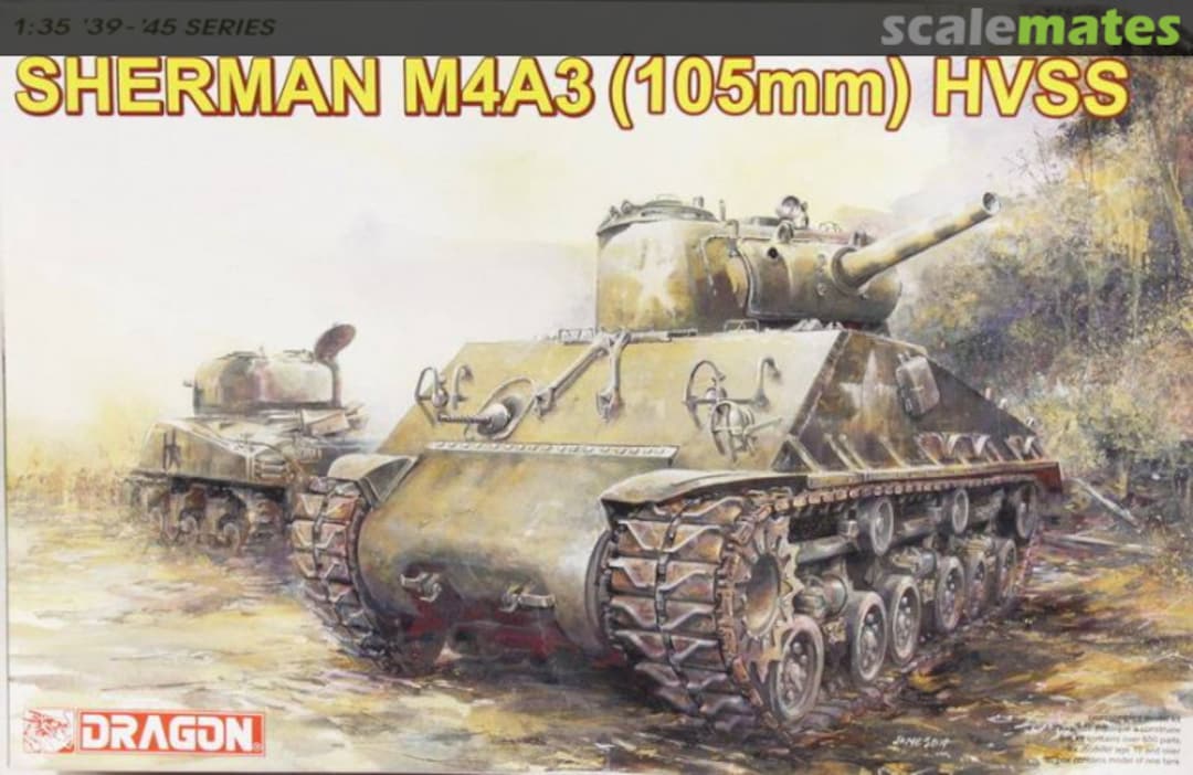 Boxart Sherman M4A3 (105mm) HVSS 6354 Dragon