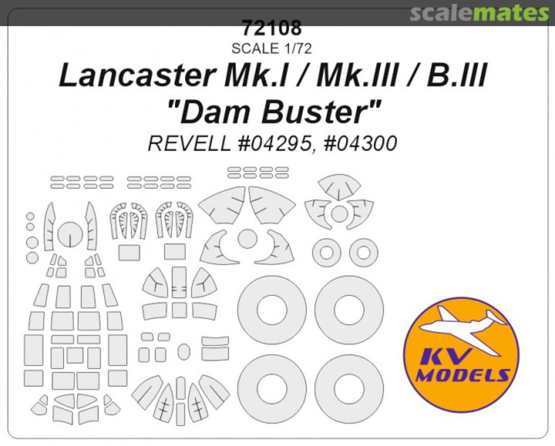 Boxart Lancaster Mk.I / Mk.III / B.III "Dambusters" 72108 KV Models