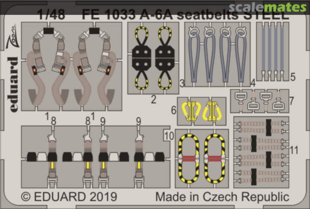 Boxart A-6A seatbelts STEEL FE1033 Eduard