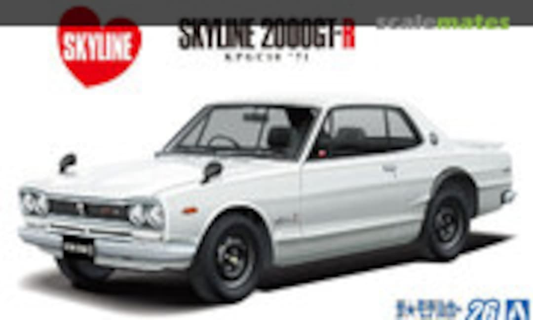 1:24 Nissan Skyline 2000 GT-R KPGC10 '71 (Aoshima 061060)