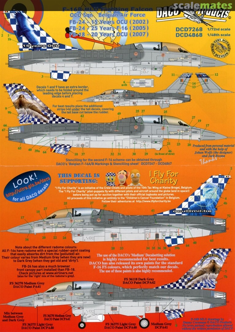 Boxart F-16B MLU Fighting Falcon DCD4868 Daco Products