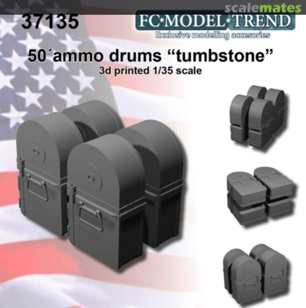 Boxart M2 .50 ammo drums 'Tombstone' 37135 FC Model Trend