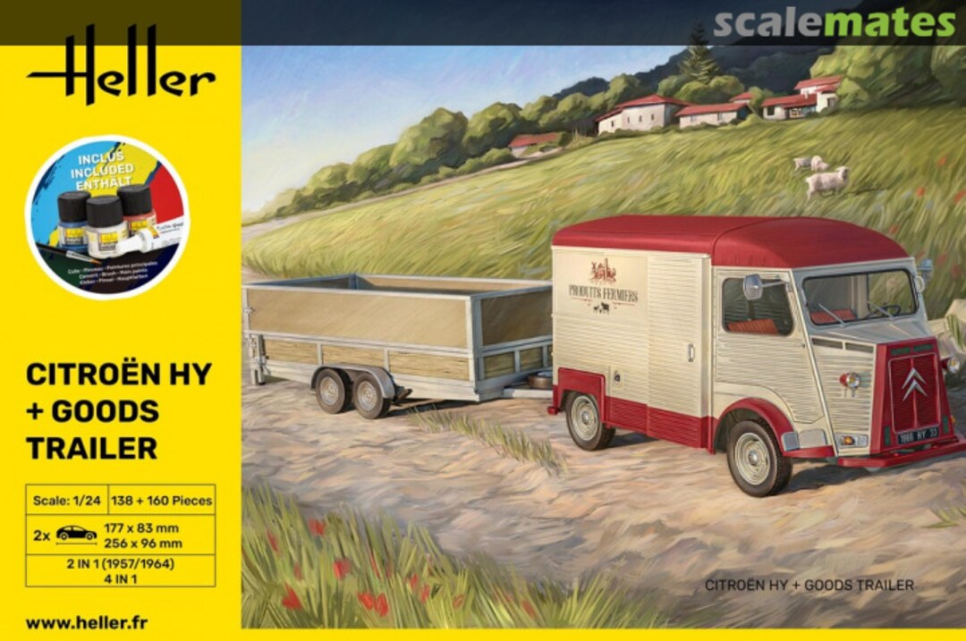 Boxart Citroën HY + Goods Trailer 52331 Heller