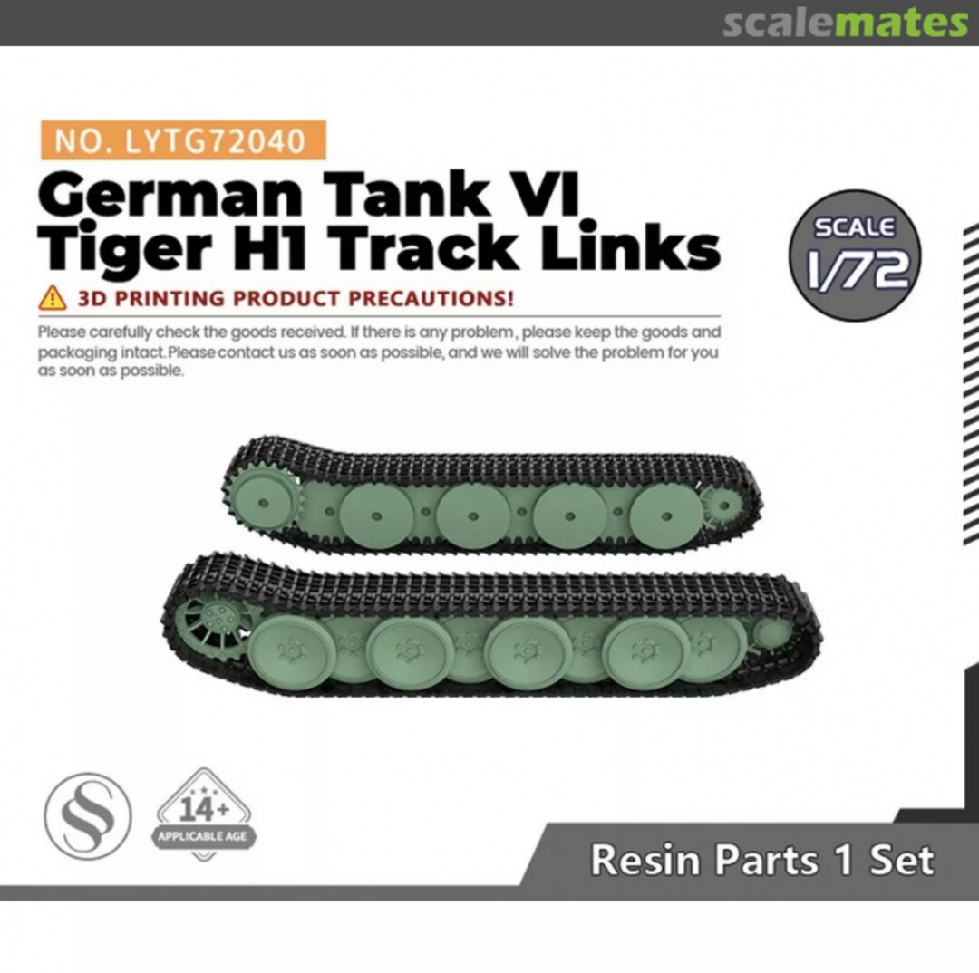 Boxart Track links german tank Tiger H1 LYTG72040 SSMODEL