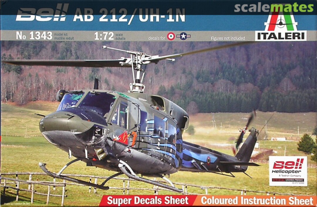 Boxart Bell AB 212/UH-1N 1343 Italeri