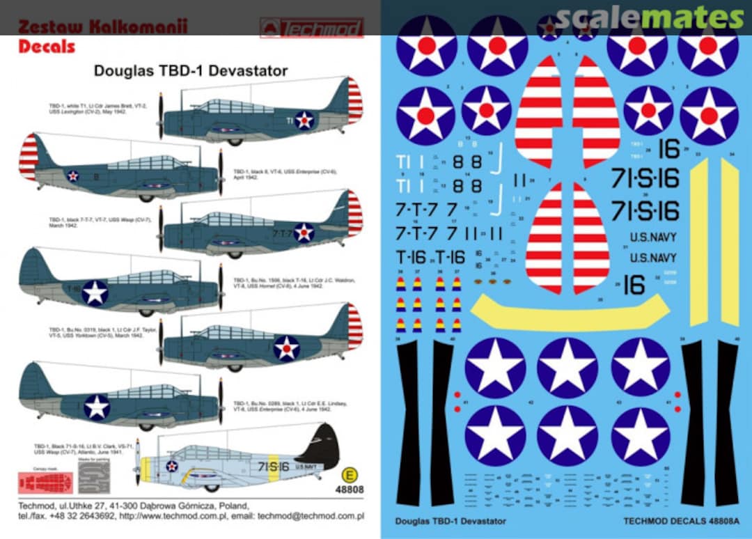 Boxart Douglas TBD-1 Devastator 48808 Techmod