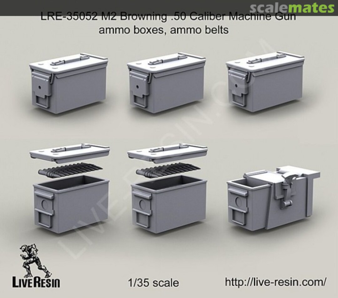 Boxart M2 Browning .50 Caliber Machine Gun ammo boxes and belts LRE-35052 Live Resin