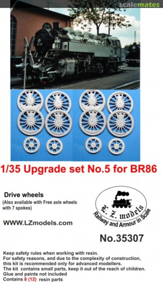 Boxart Upgrade set No.5 for BR86 locomotive 35307 L.Z. Models