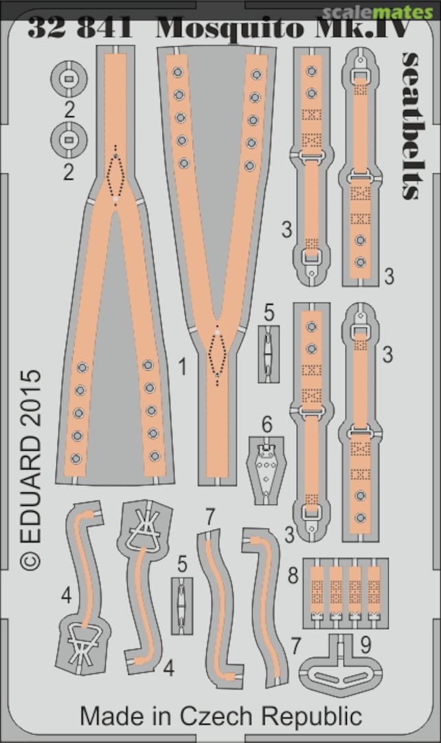 Boxart Mosquito Mk.IV seatbelts 32841 Eduard