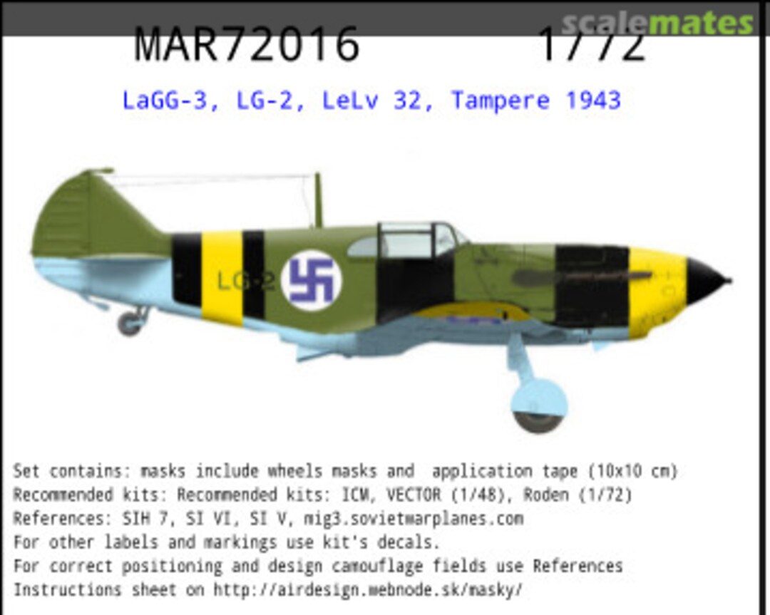 Boxart LaGG-3 LG-2 MAR72016 AIRDESIGN.SK