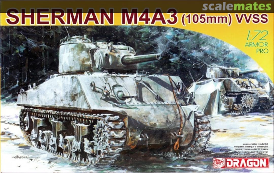 Boxart M4A3 Sherman (105mm) VVSS 7274 Dragon