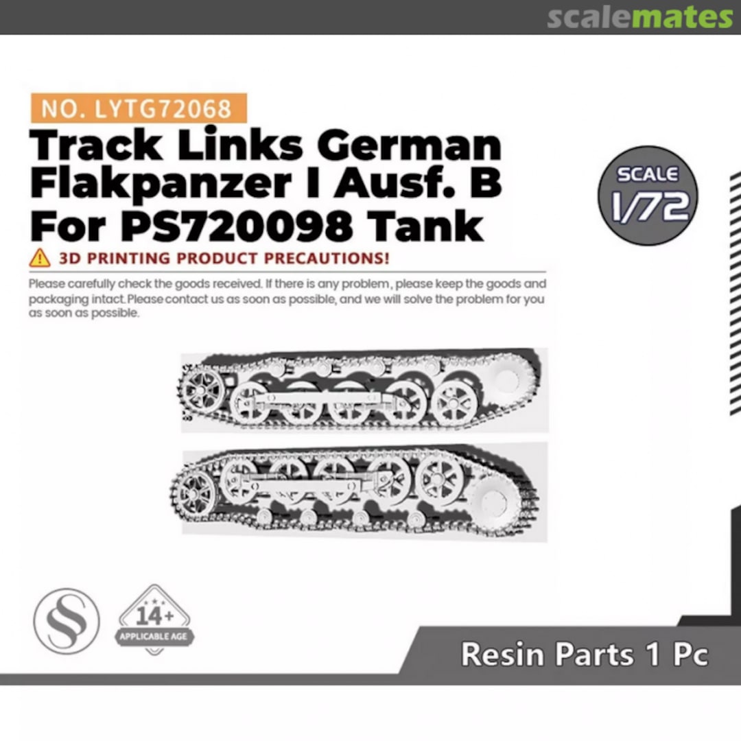 Boxart Tracl links for german panzer I Ausf.B LYTG72068 SSMODEL