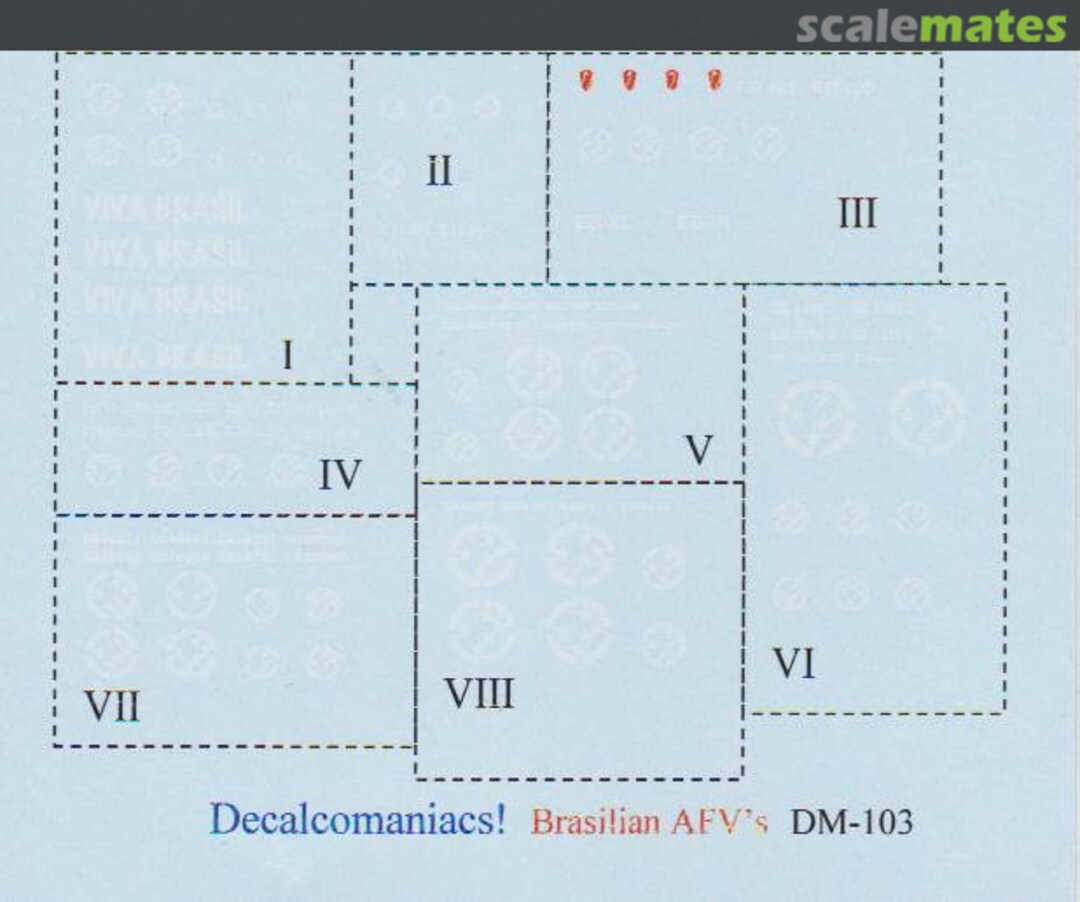 Boxart Brazilian AFVs DM-103 Decalcomaniacs!