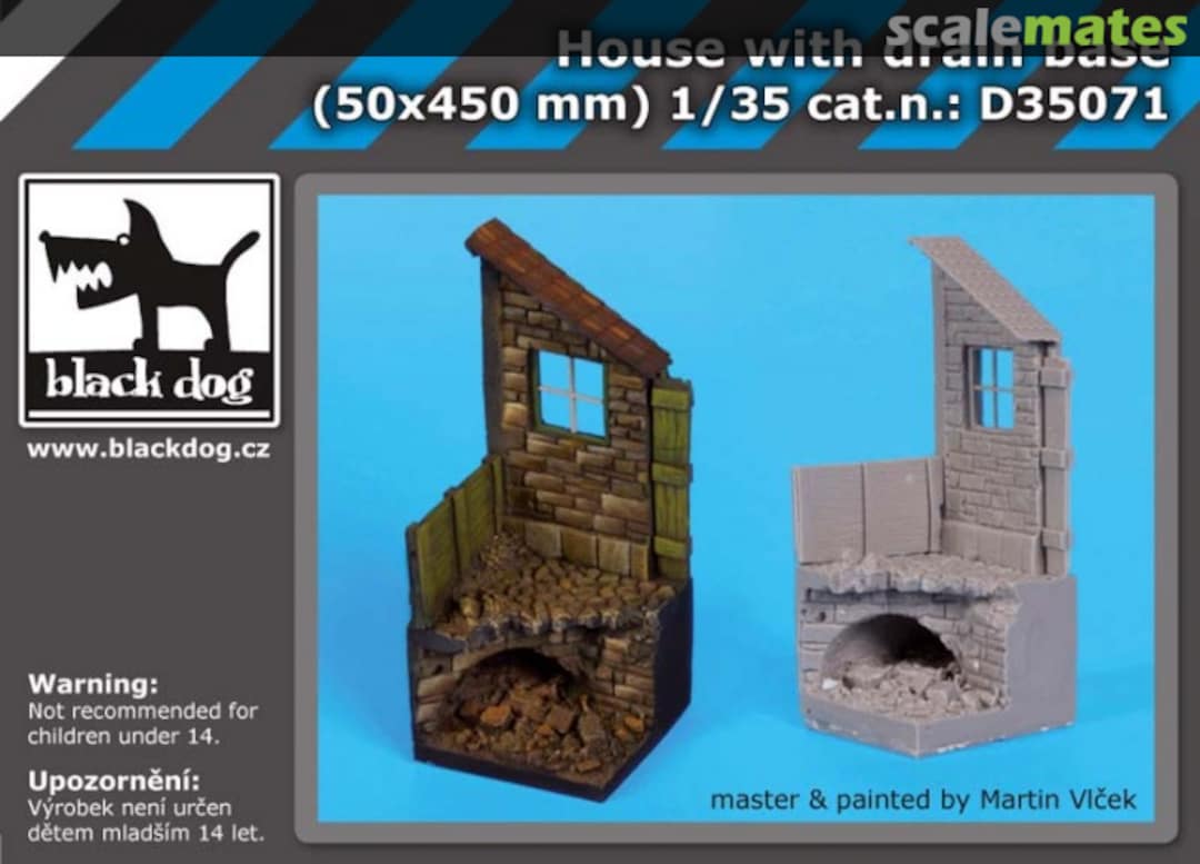 Boxart House with drain base D35071 Black Dog