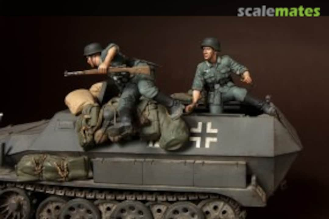 Boxart German Panzergrenadier in battle WWII 3629 SOGA Miniatures