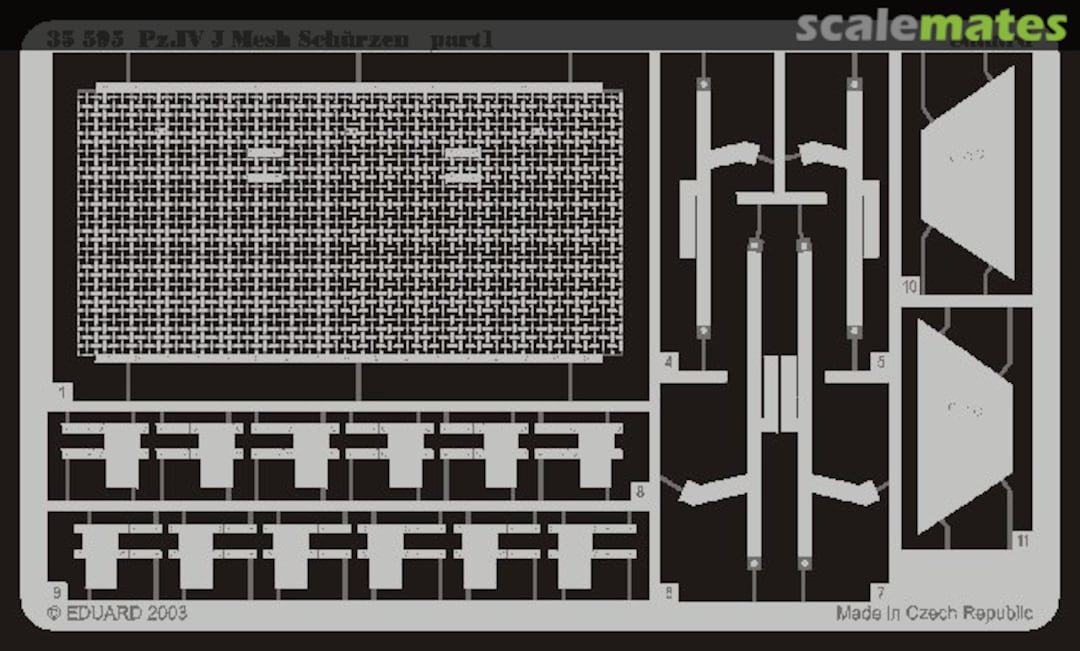 Boxart Schurzen mesh Pz.IV Ausf. J 35595 Eduard