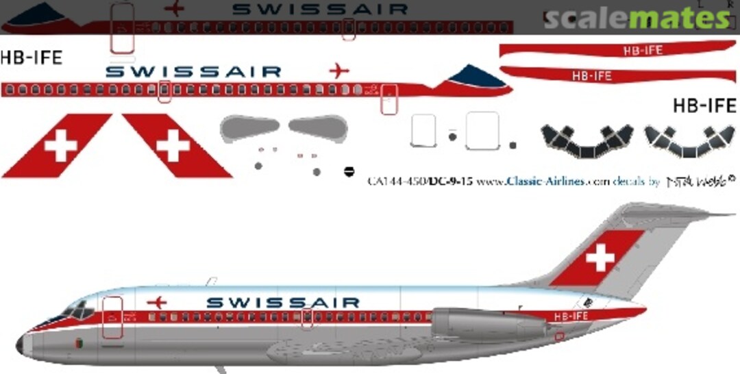 Boxart Swissair DC-9-10 CA144-450 Classic Airlines