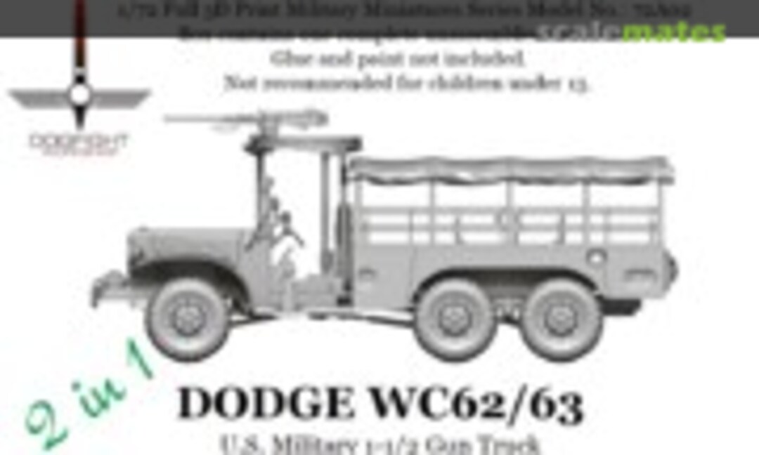 1:72 Dodge WC62/63 - U.S. Military Gun Truck (Dogfight Workshop 72A02)