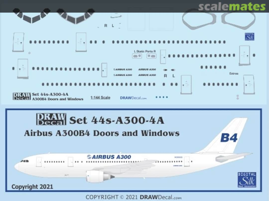 Boxart A300B4 Doors and Windows 44-A300-4A Draw Decal