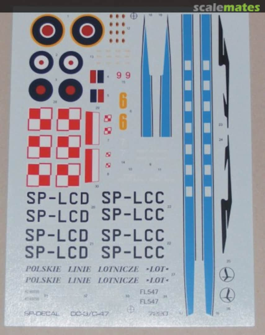 Boxart DC-3 / C-47 7220 SP-Decal