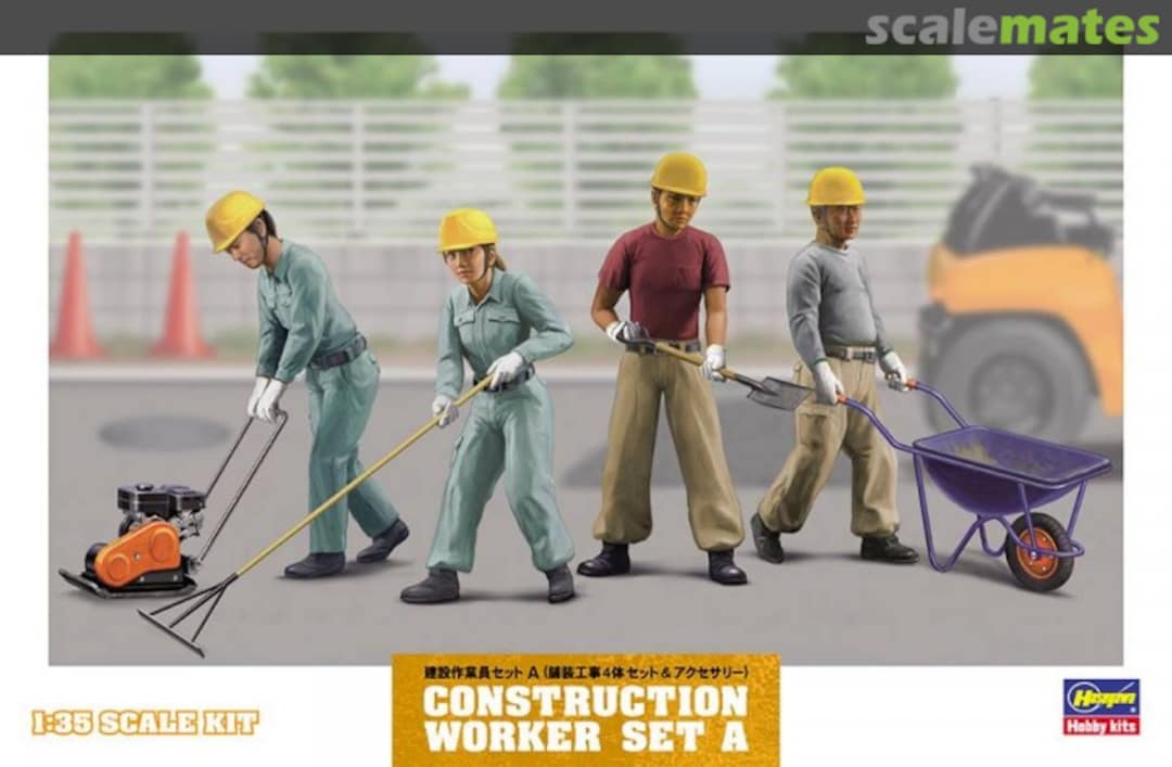 Boxart Construction Worker Set A 66003 Hasegawa