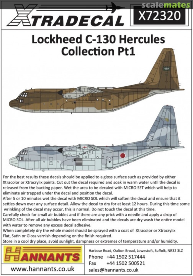 Boxart Lockheed C-130 Hercules X72320 Xtradecal