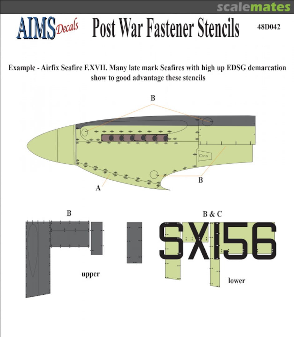 Boxart Post War Fasteners Stencils 48D042 AIMS