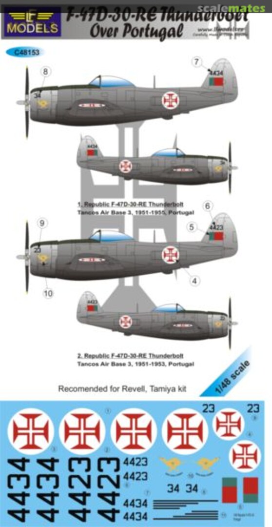 Boxart F-47D-30-RE Thunderbolt Over Portugal C48153 LF Models