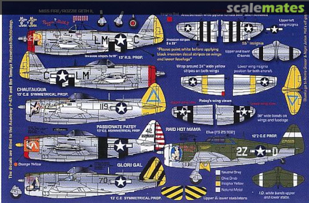 Boxart P-47 Thunderbolt 48036 Zotz Decals