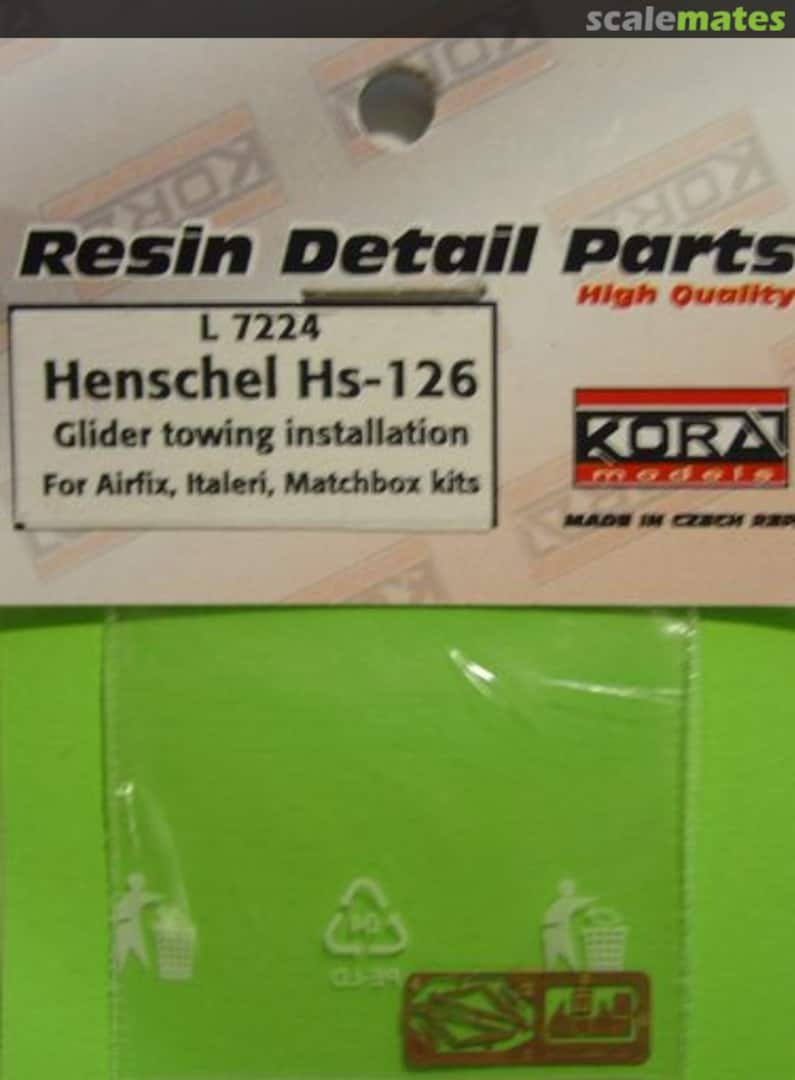 Boxart Henschel Hs-126 Glider Towing installation L7224 Kora Models