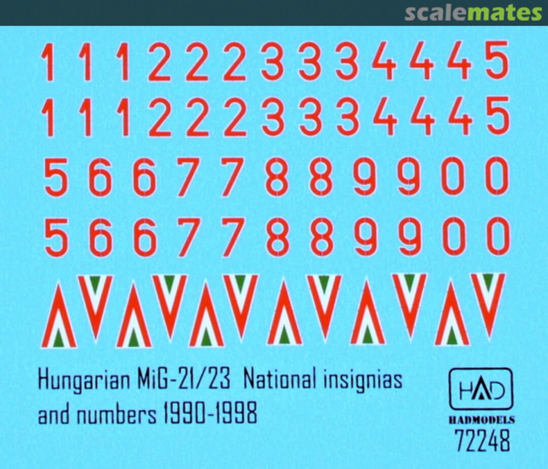 Boxart Hungarian National Insignias and Numbers 1990-1998 72248 HADmodels 