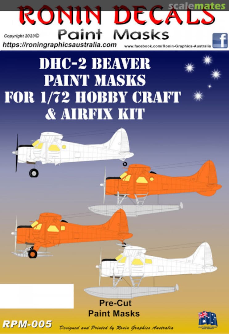 Boxart DHC-2 Beaver Paint Mask RPM-005 Ronin Decals