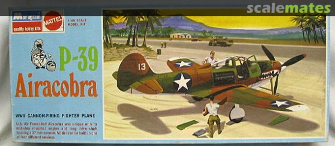 Boxart P-39 Airacobra 6844 Monogram/Mattel