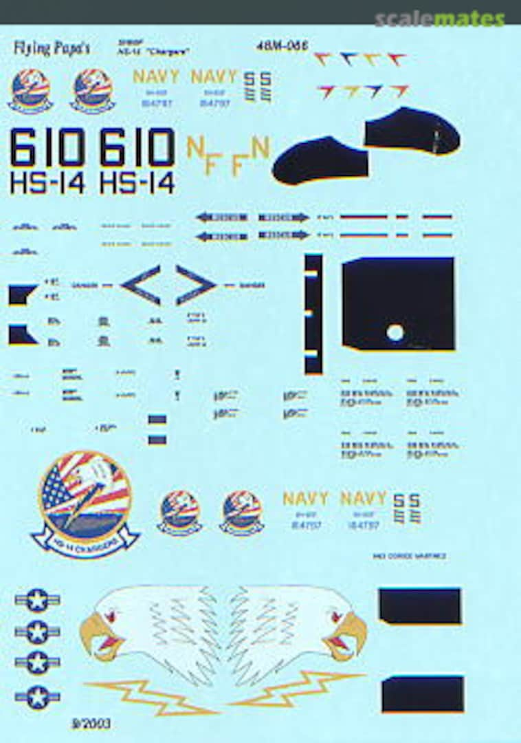 Boxart Sikorsky SH-60F Ocean Hawk: US Navy 48M-066 Flying Papa's Decals