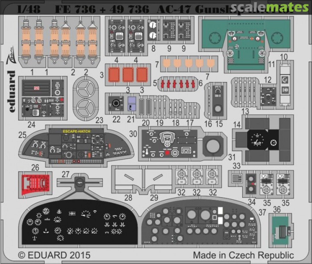 Boxart AC-47 Gunship interior S.A. FE736 Eduard