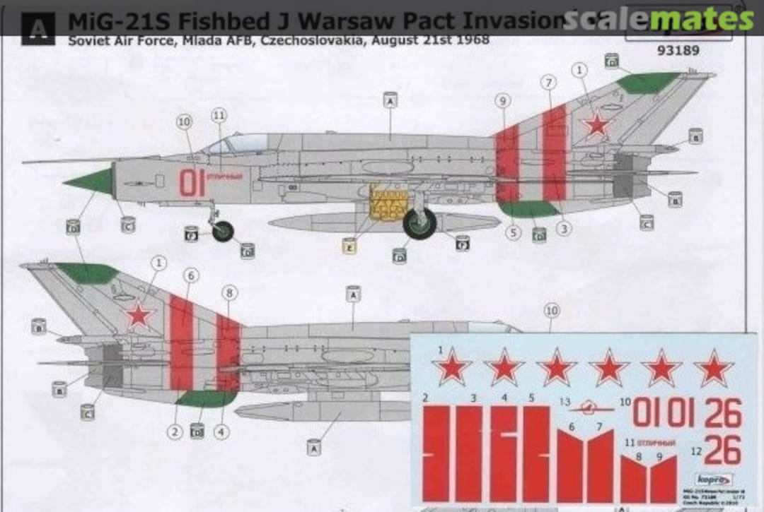 Contents MiG 21S Fishbed-J 73189 Kopro