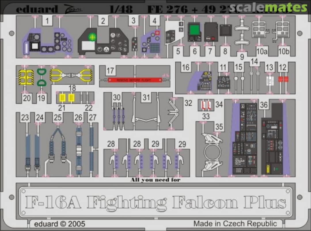 Boxart F-16A Fighting Falcon Plus - Interior FE276 Eduard