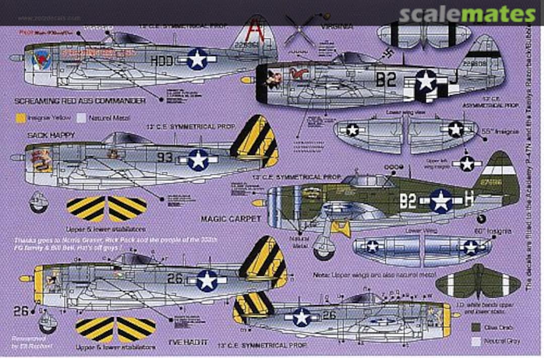 Boxart P-47 Thunderbolt 48038 Zotz Decals