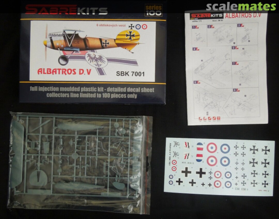 Contents Albatros D.V SBK7001 SabreKits