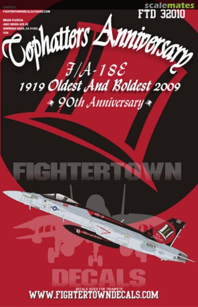 Boxart VFA-14 "Tophatters Anniversary F/A-18E 32010 Fightertown Decals