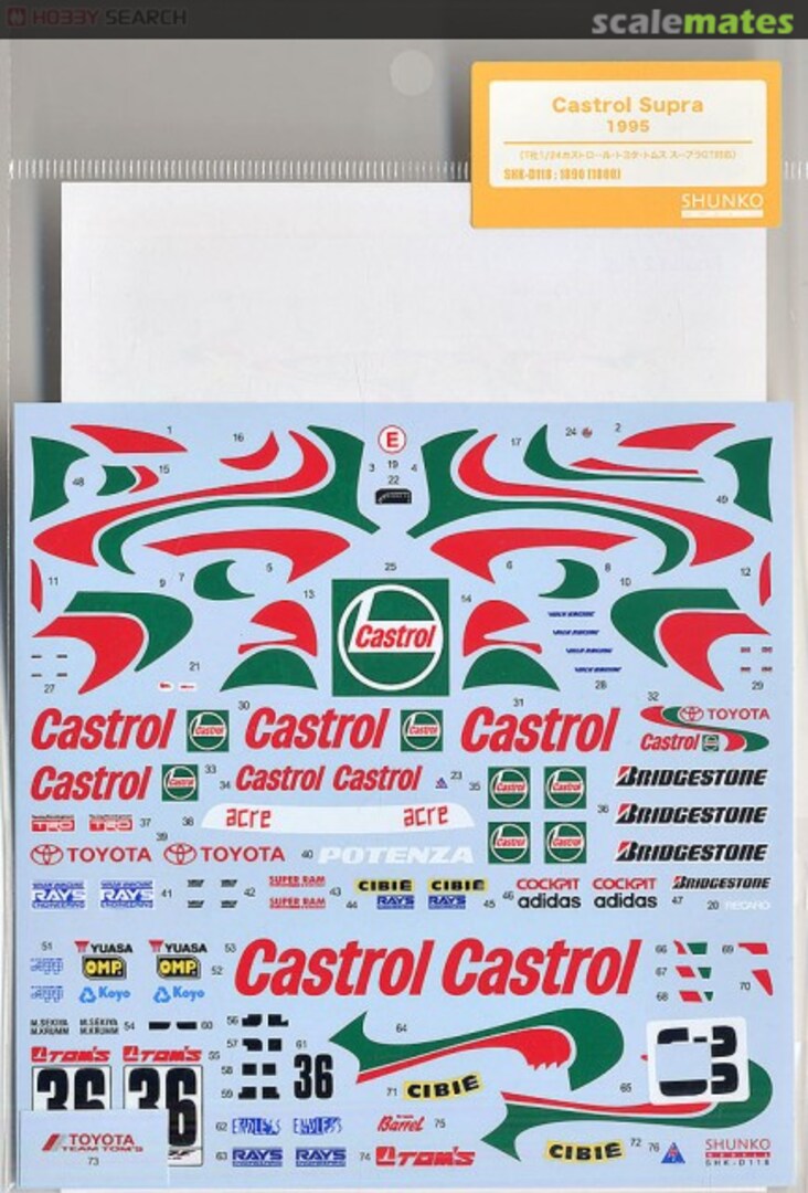 Boxart Toyota Supra Castrol SHK-D118 Shunko Models