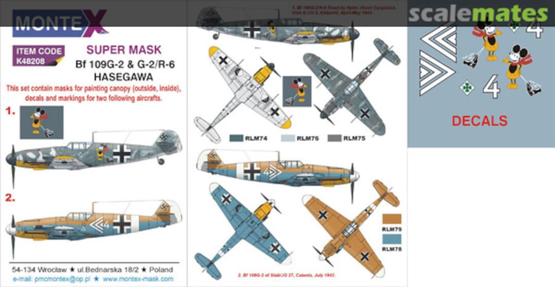 Boxart Bf 109G-2 & G-2/R-6 K48208 Montex