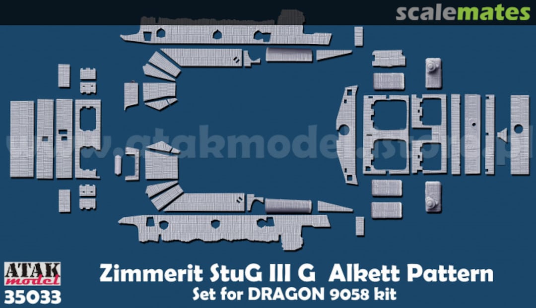 Boxart ZIMMERIT StuG III G (Alkett) 35033 Atak Model