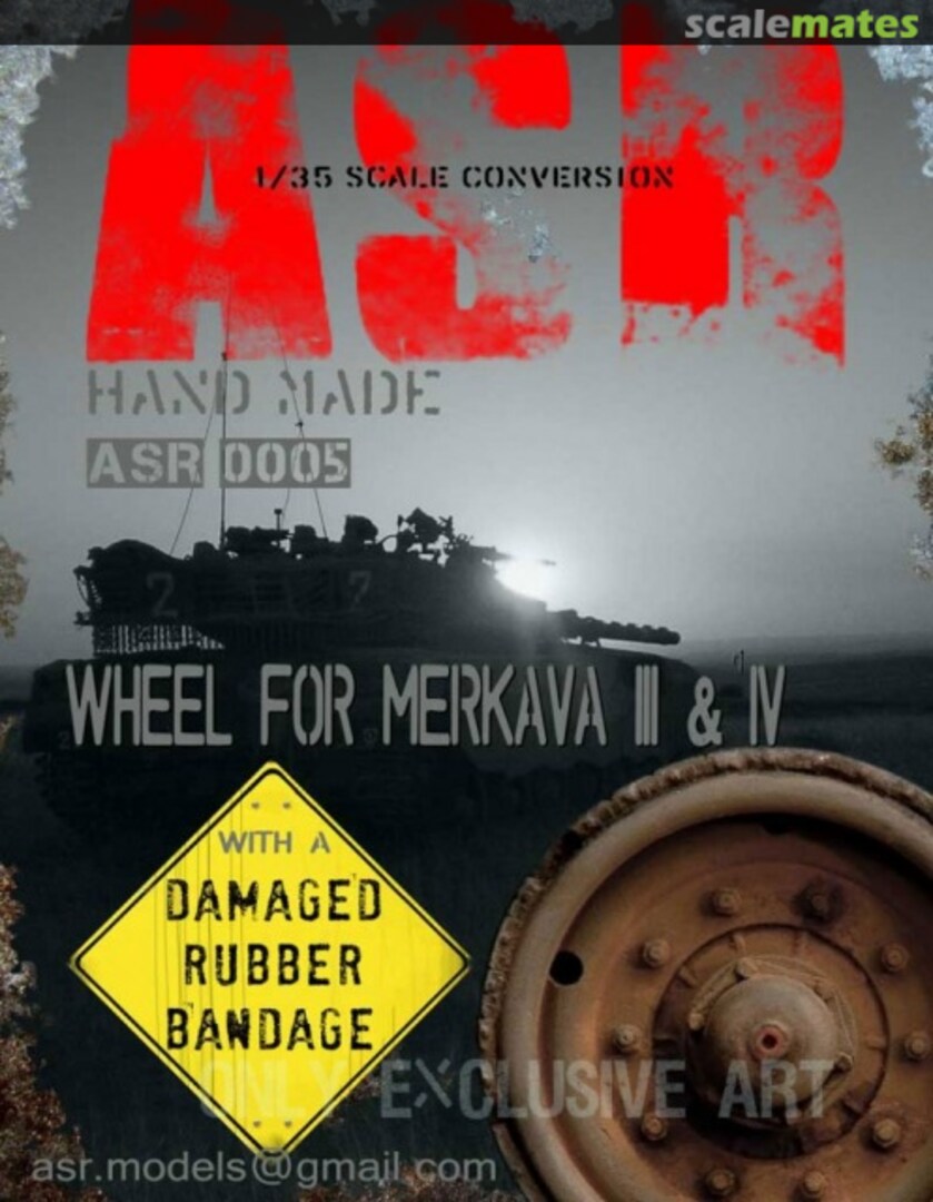 Boxart Wheel with a damaged rubber bandage for Merkava III & IV ASR 0005 ASR sculpture