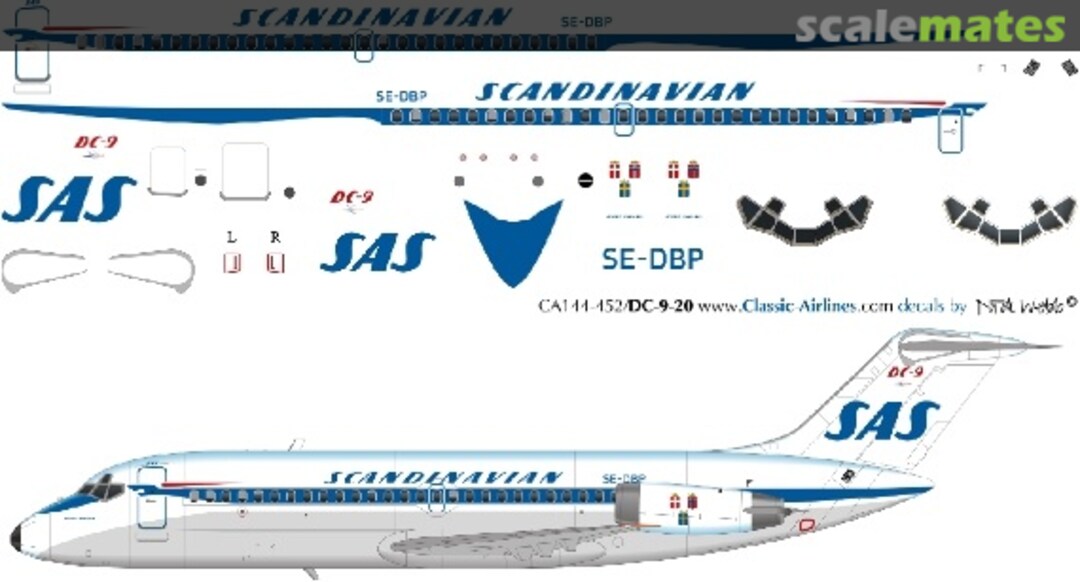 Boxart SAS DC-9-20 (del) CA144-452 Classic Airlines