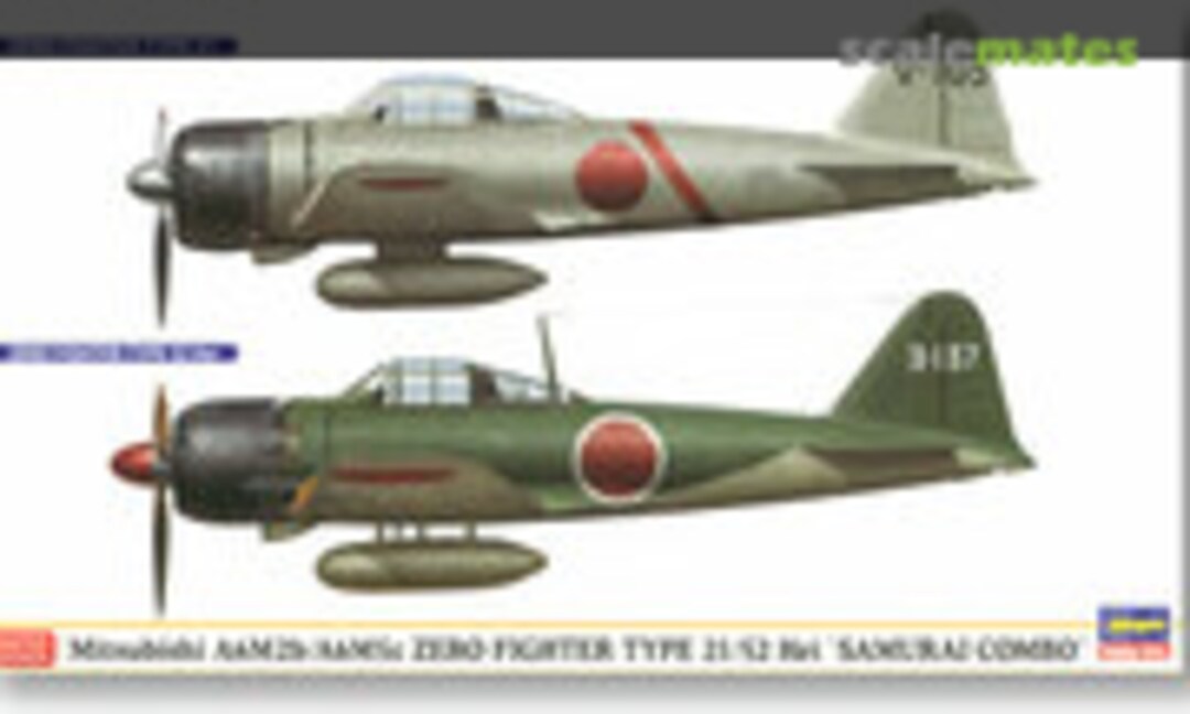 1:72 Mitsubishi A6M2b/A6M5c Zero Fighter Type 21/52 Hei 'Samurai Combo' (Hasegawa 01973)