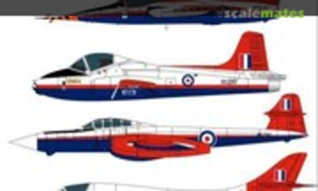 1:72 Raspberry Ripple Jets Part 2 (Gnat T1, Jet Provost T5, Gloster Meteor NF11 Mod, Hawker Hunter T7) (26 Decals STS7222)